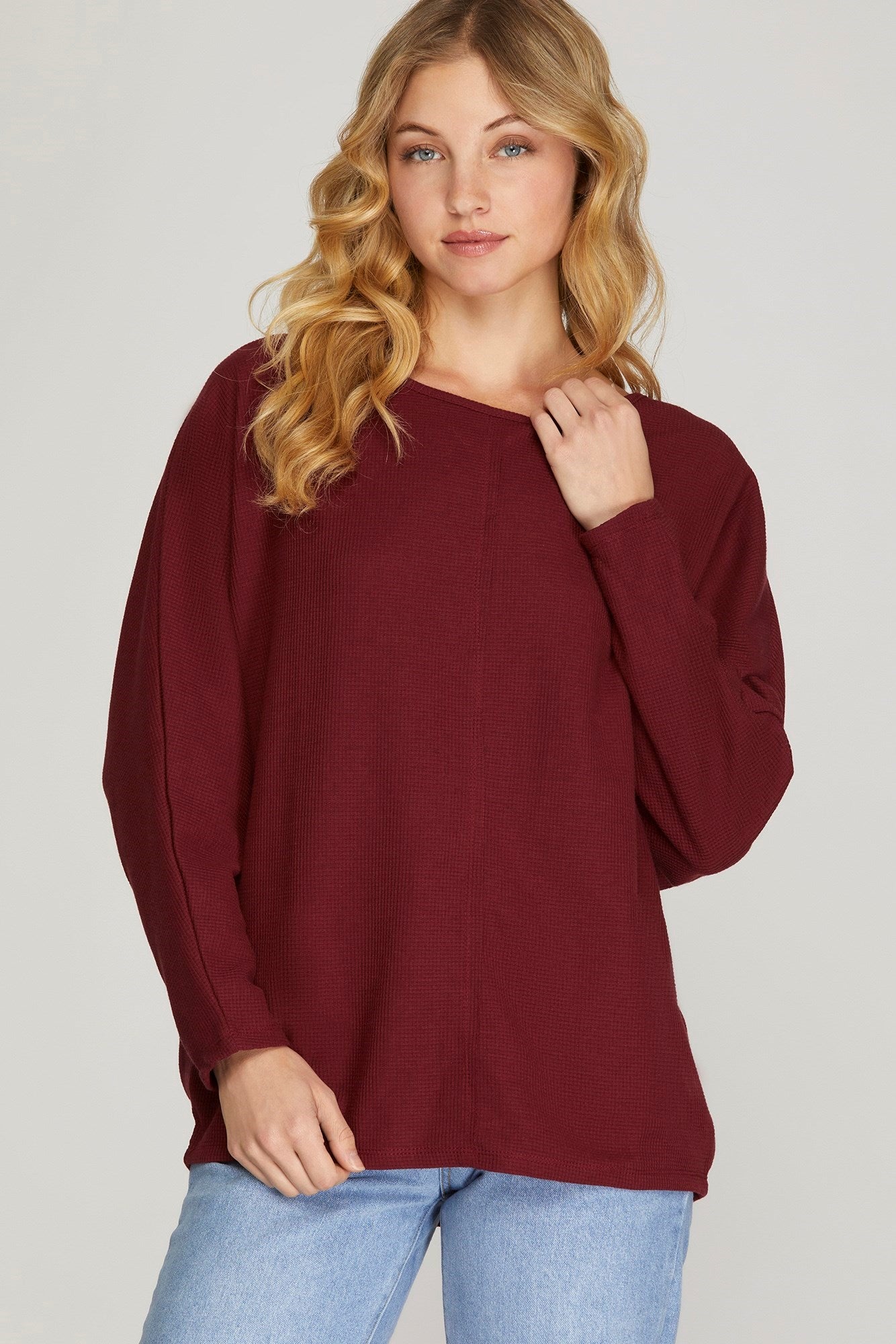 Long Batwing Sleeve Thermal Top