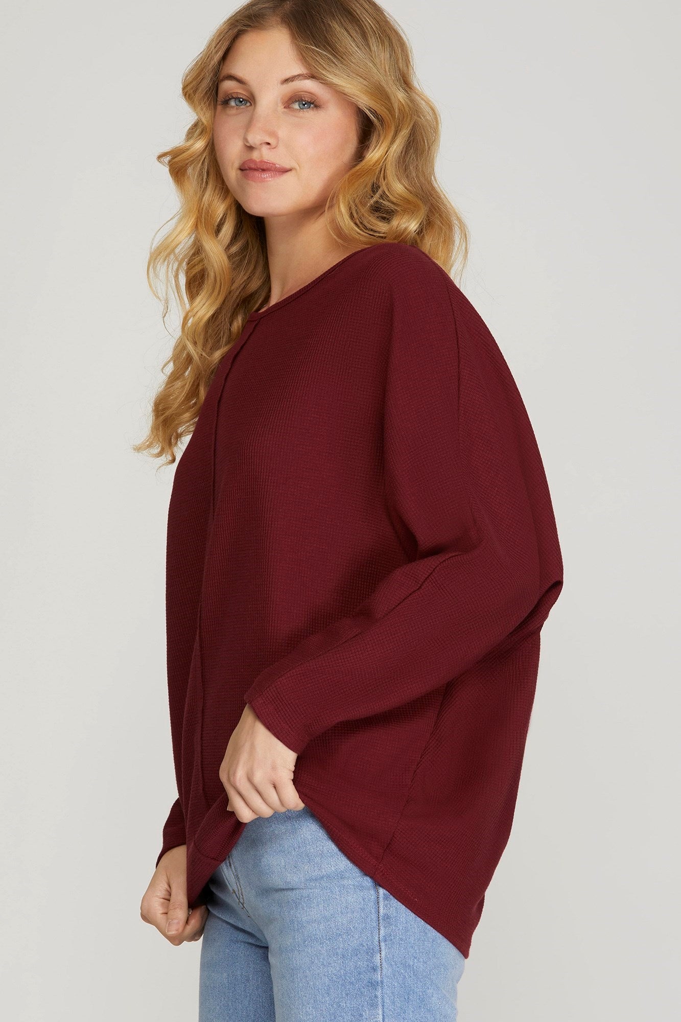 Long Batwing Sleeve Thermal Top