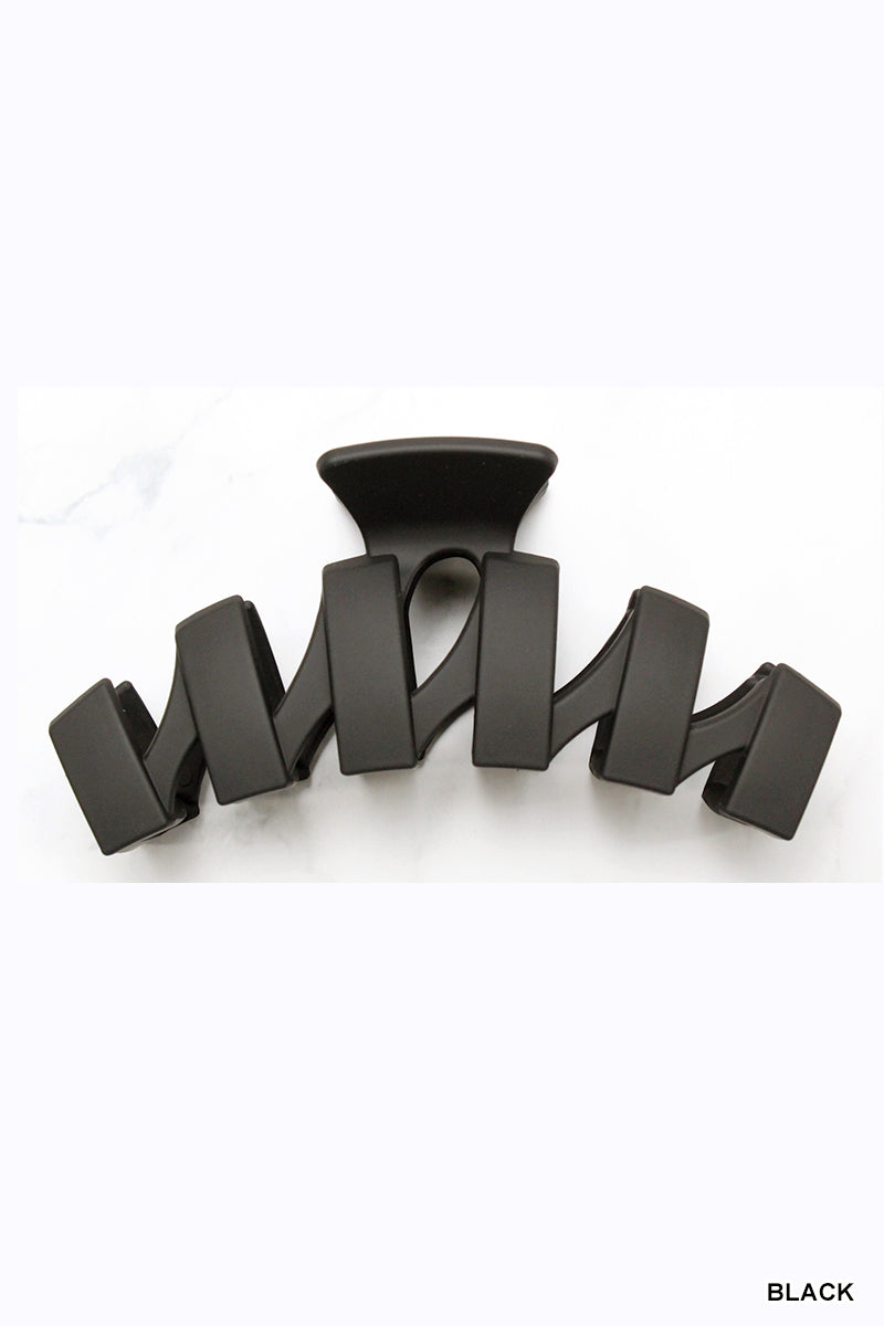 Zig Zag Hair Clip Black