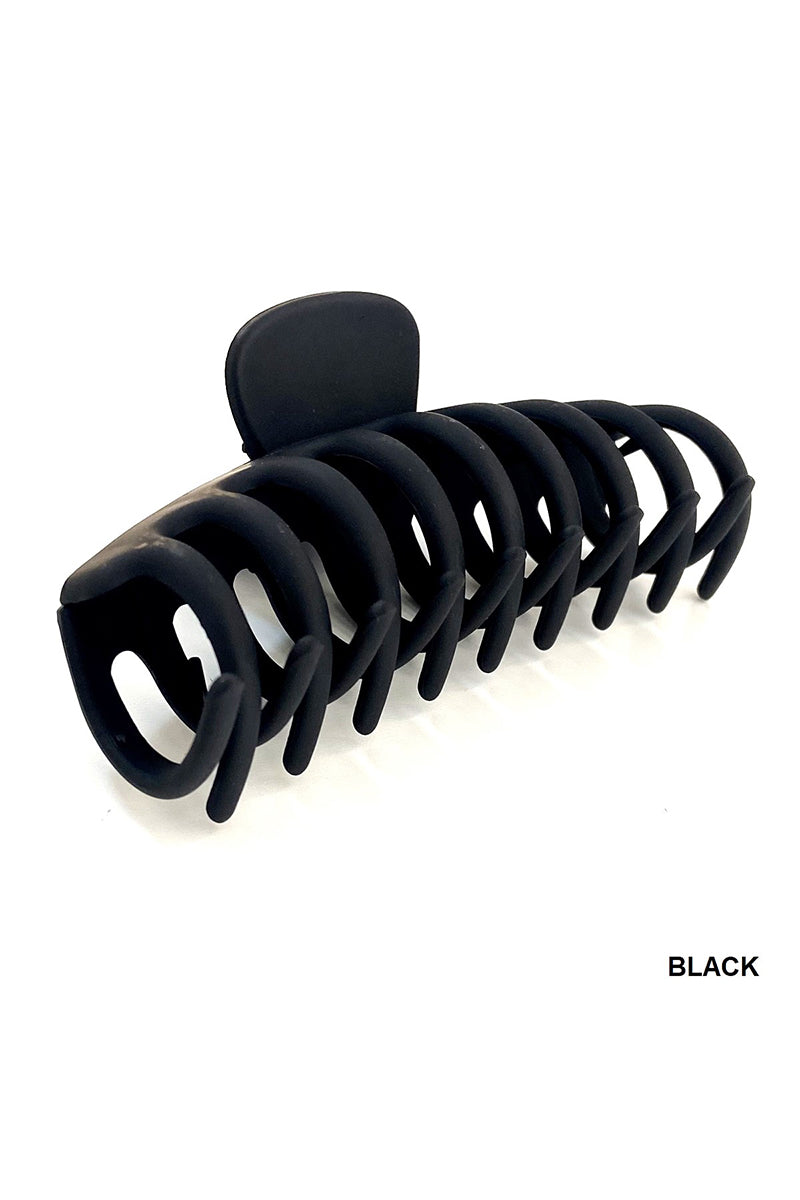 Large Matte Finish Hair Clip Black