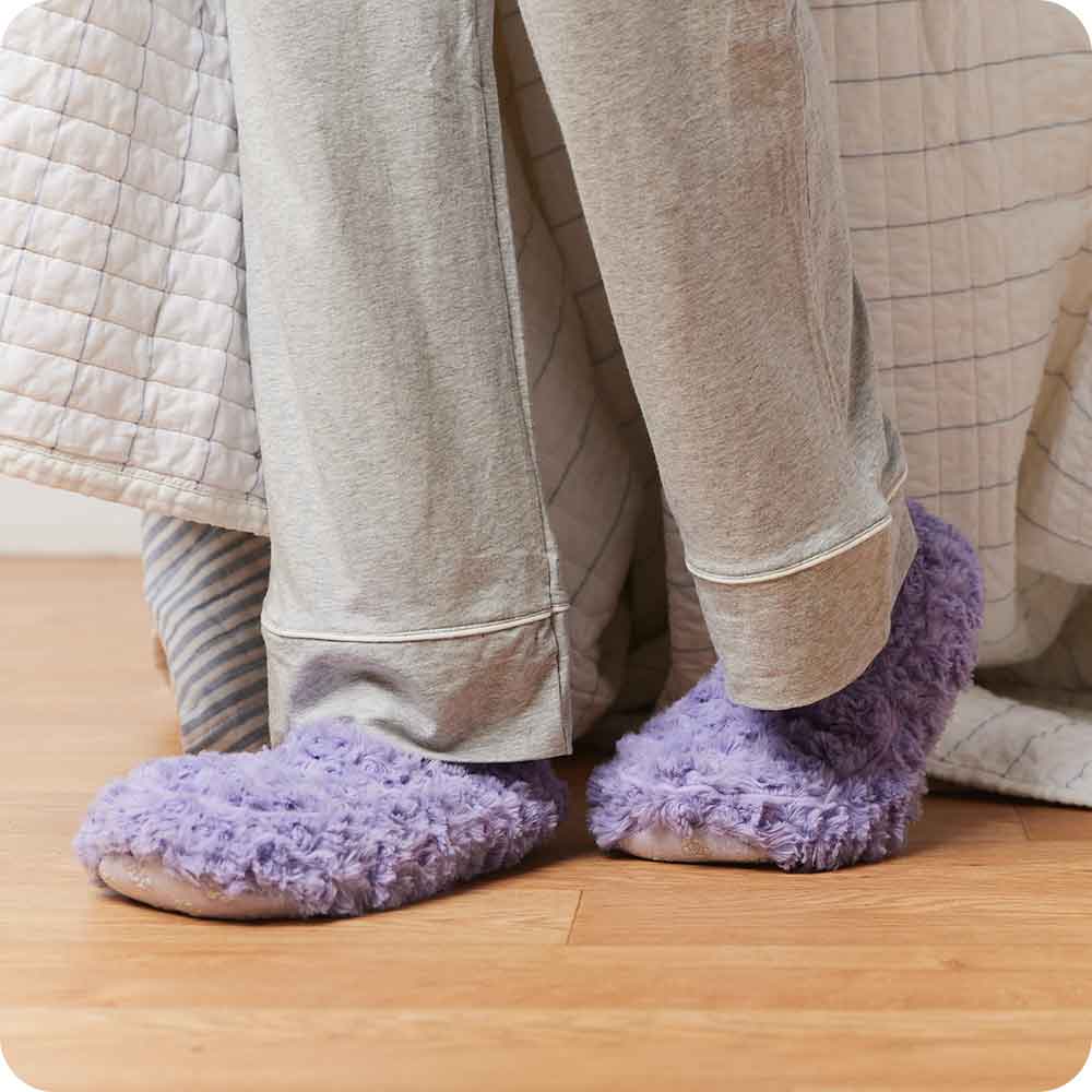 Warmies Slippers Curly Purple