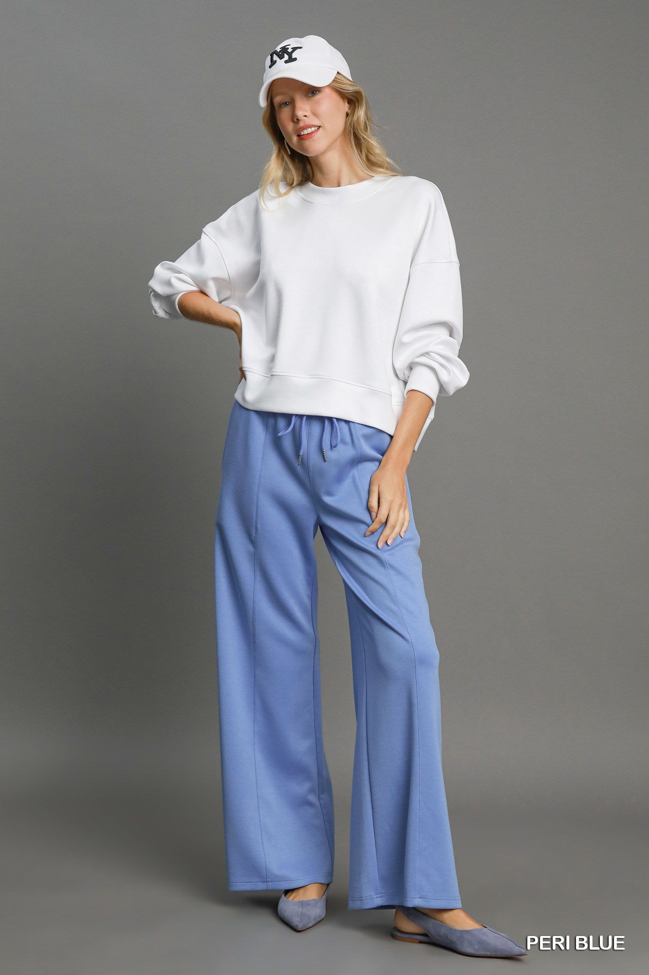 Luxeknit High Waisted Sweatpants Peri Blue