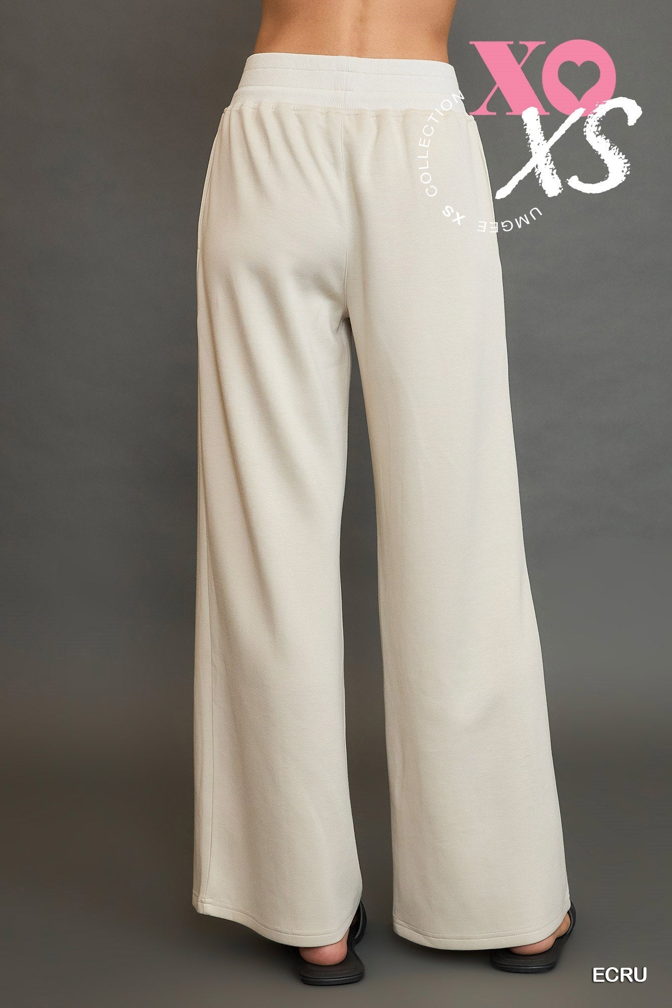 Luxeknit High Waisted Sweatpants Ecru