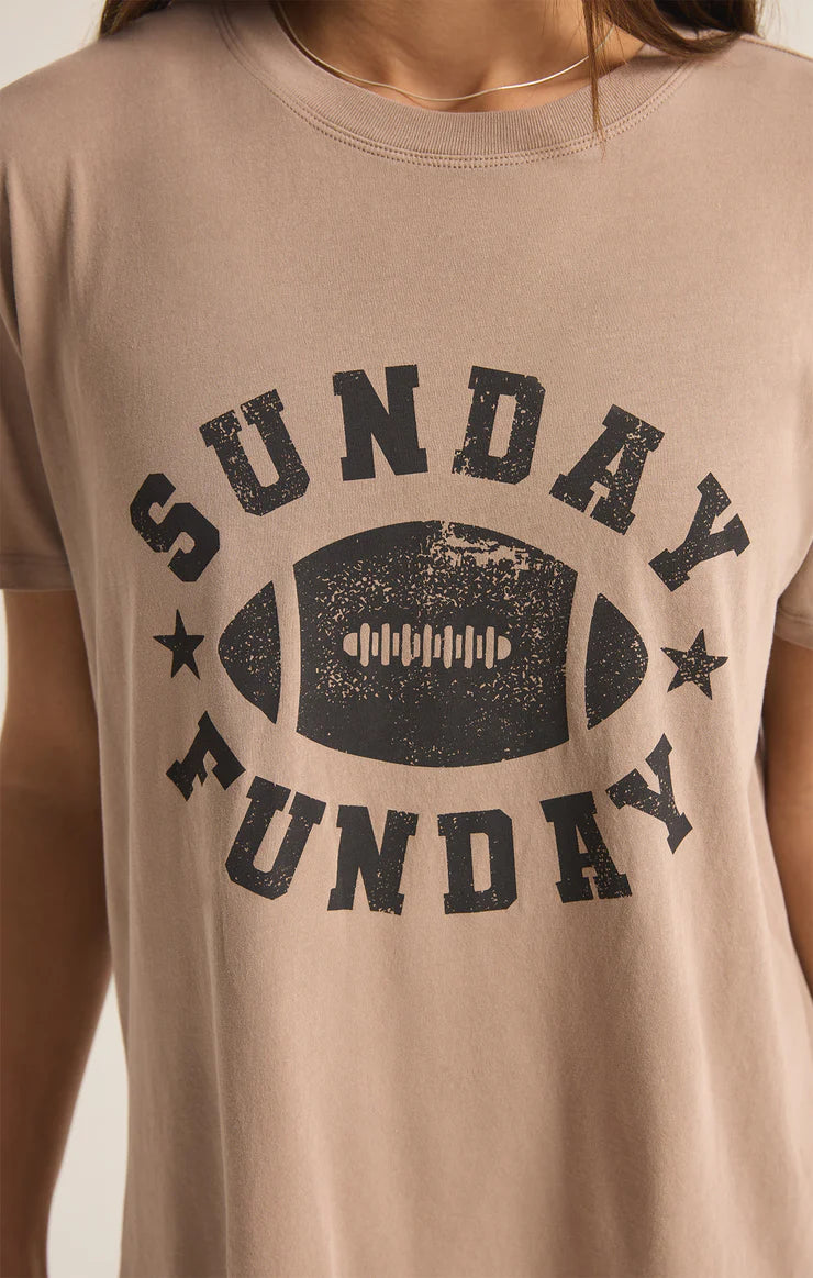 Sunday Funday Boyfriend Tee Latte