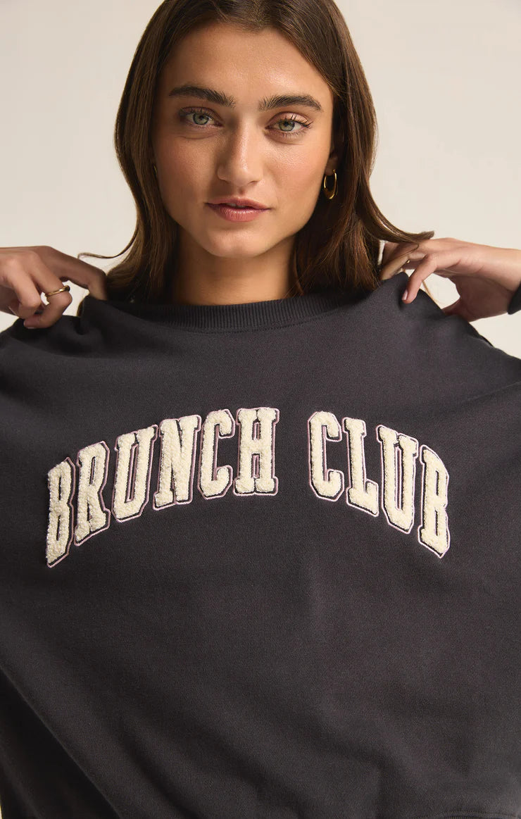 Brunch Club Sweatshirt Black Sand