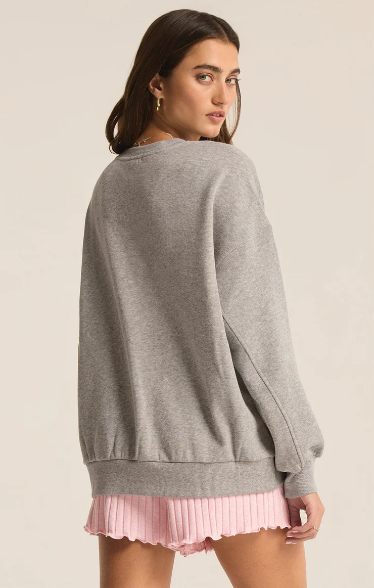 Oversized Sunday Sweatshirt Heather Grey