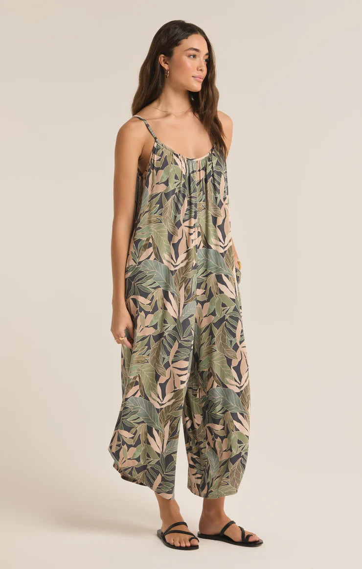 Flared Cusco Jumpsuit Grape Leaf