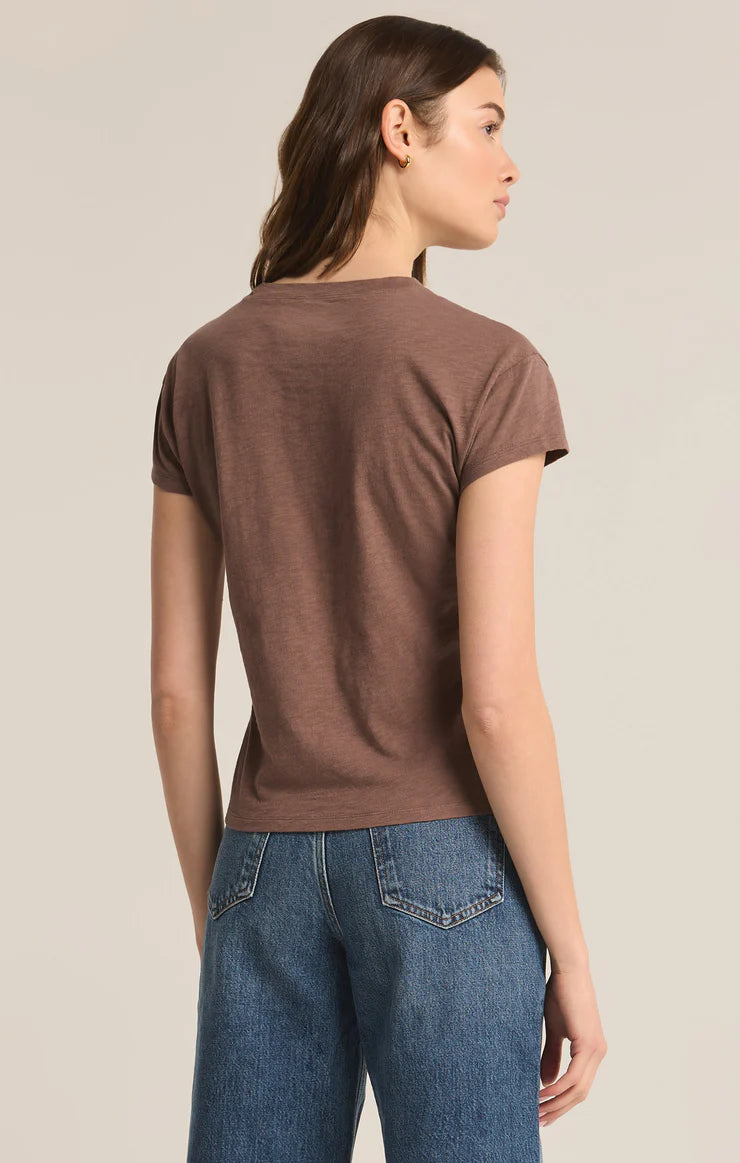 Modern Slub Tee Deep Taupe