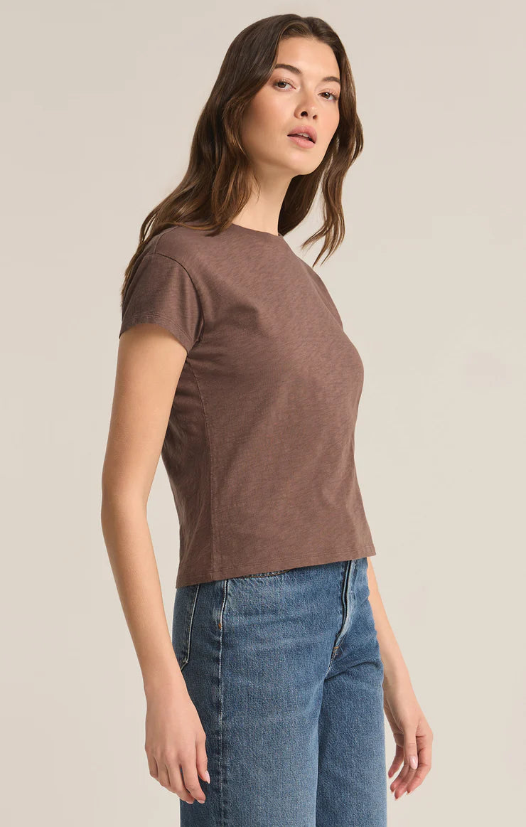 Modern Slub Tee Deep Taupe