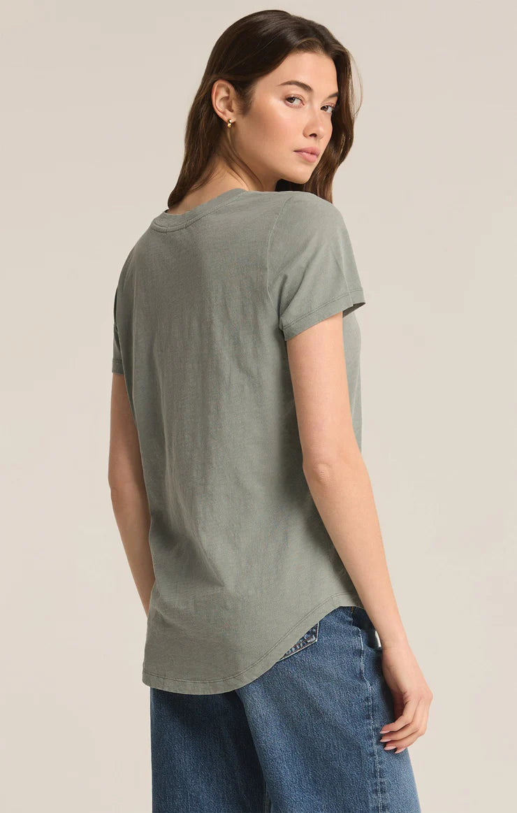 Asher V-Neck Tee Harbor Gray