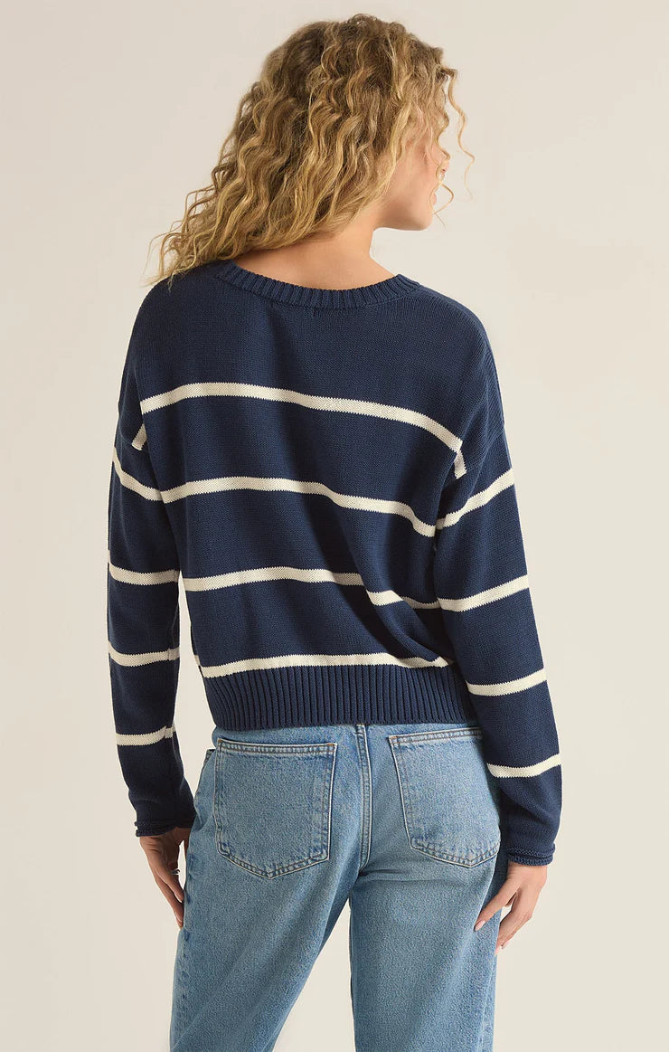 Sienna Stripe Sweater Midnight