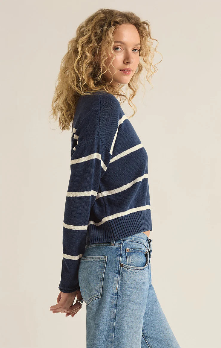 Sienna Stripe Sweater Midnight