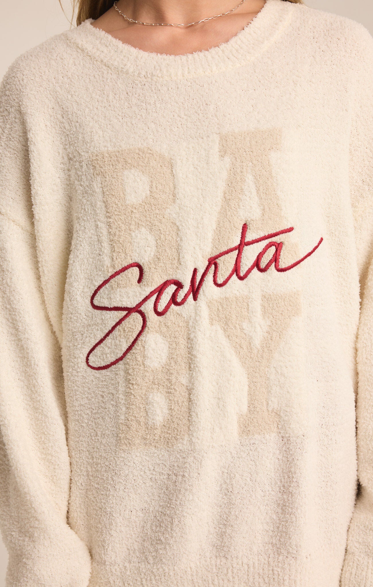 Santa Baby Cozy Sweater Sea Salt