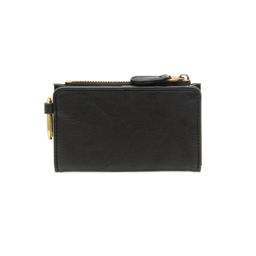 Bobbie Bifold Wallet w/Carabiner Black