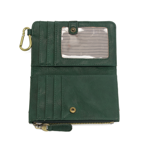 Bobbie Bifold Wallet w/Carabiner Dark Green