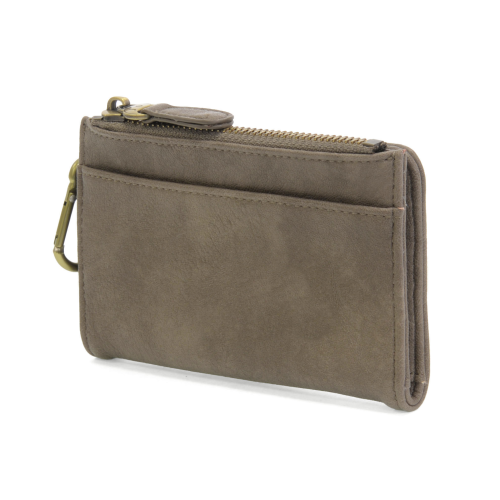 Bobbie Bifold Wallet w/Carabiner Dark Taupe