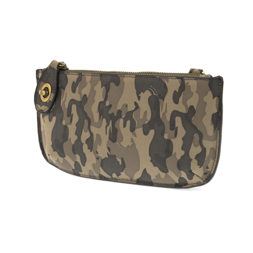 Grey Camo Crossbody or Wristlet Clutch