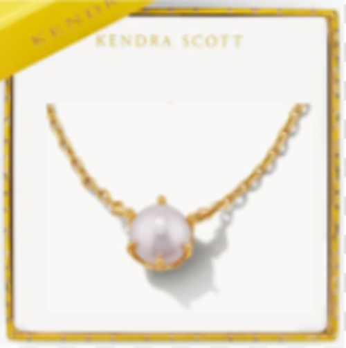 Boxed Ashton Gold Pearl Pendant Necklace