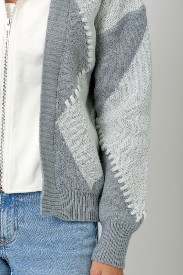 Twofer Hoodie Sweater Cardigan