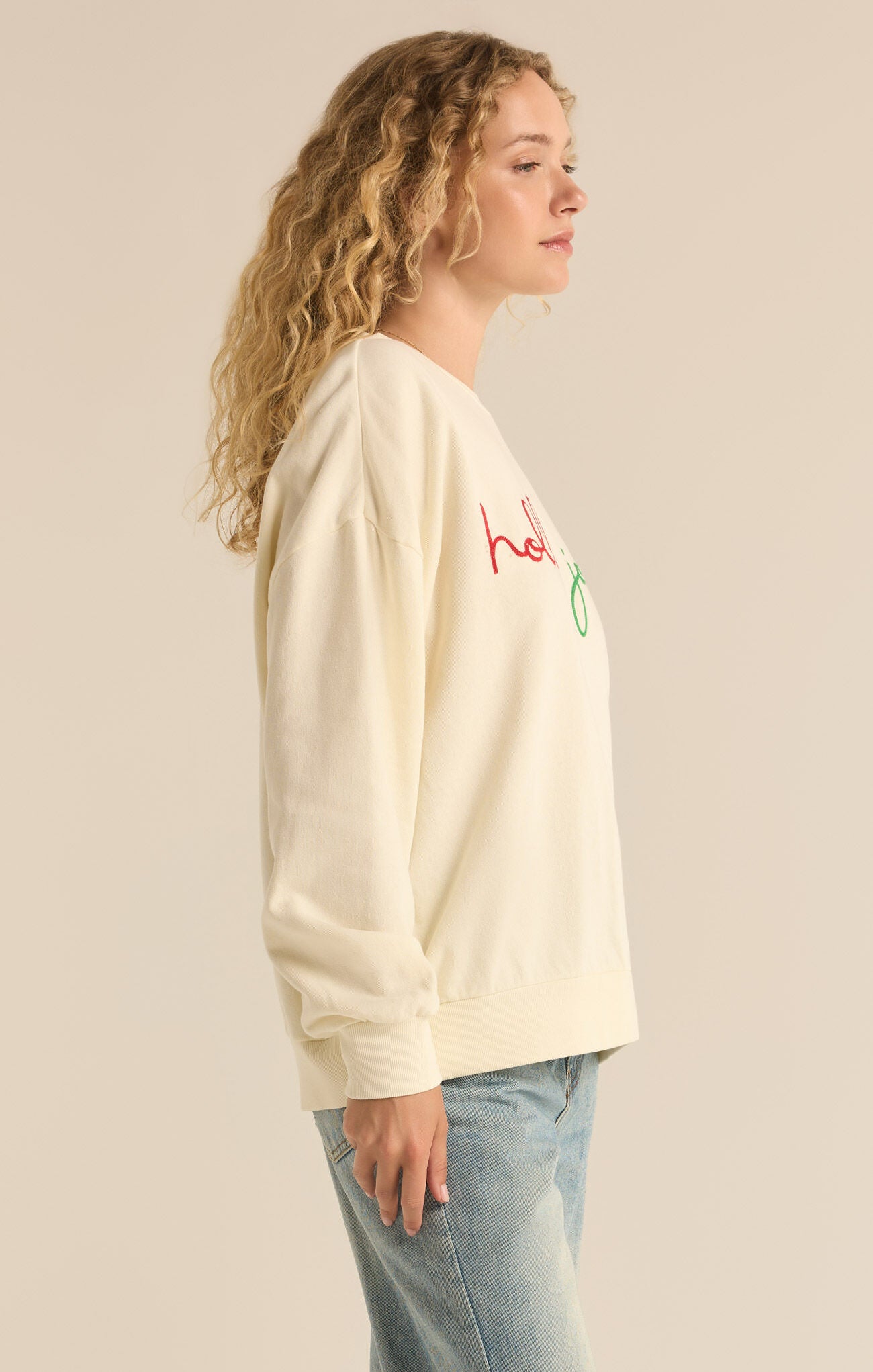 Holly Sunday Sweatshirt Sea Salt