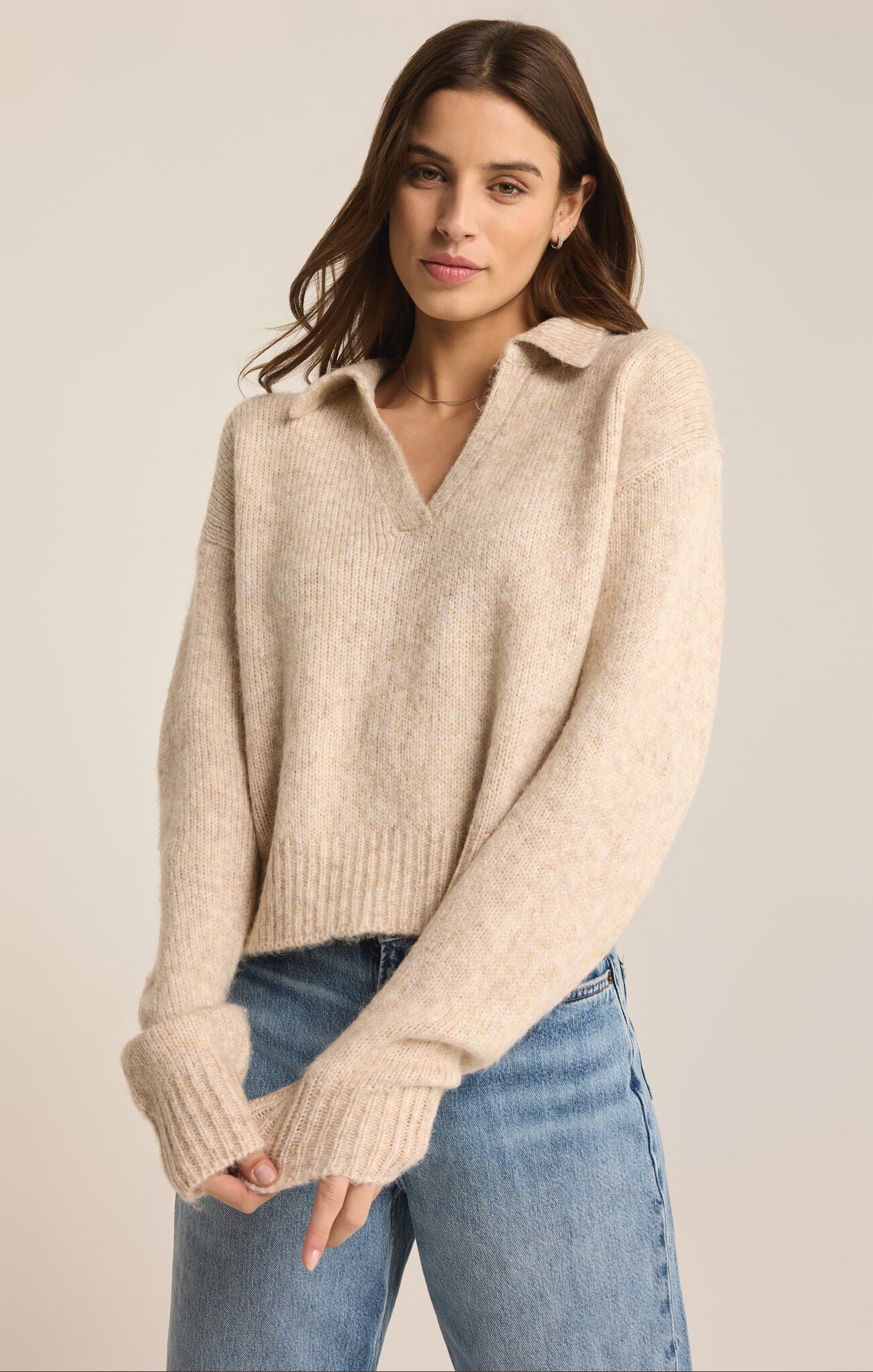 Redford Sweater Light Oatmeal Heather