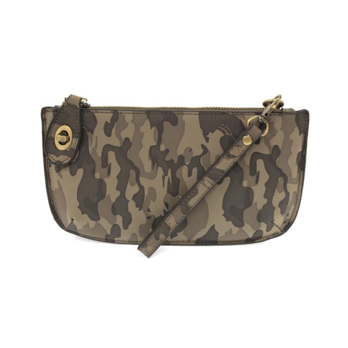 Grey Camo Crossbody or Wristlet Clutch