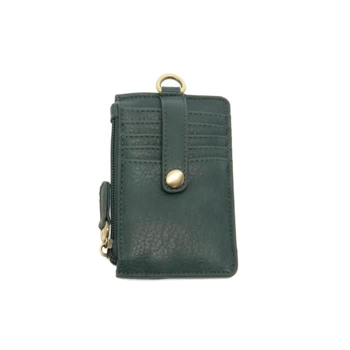 Dolly Small Card Wallet w/Keyring Dark Chrome Teal