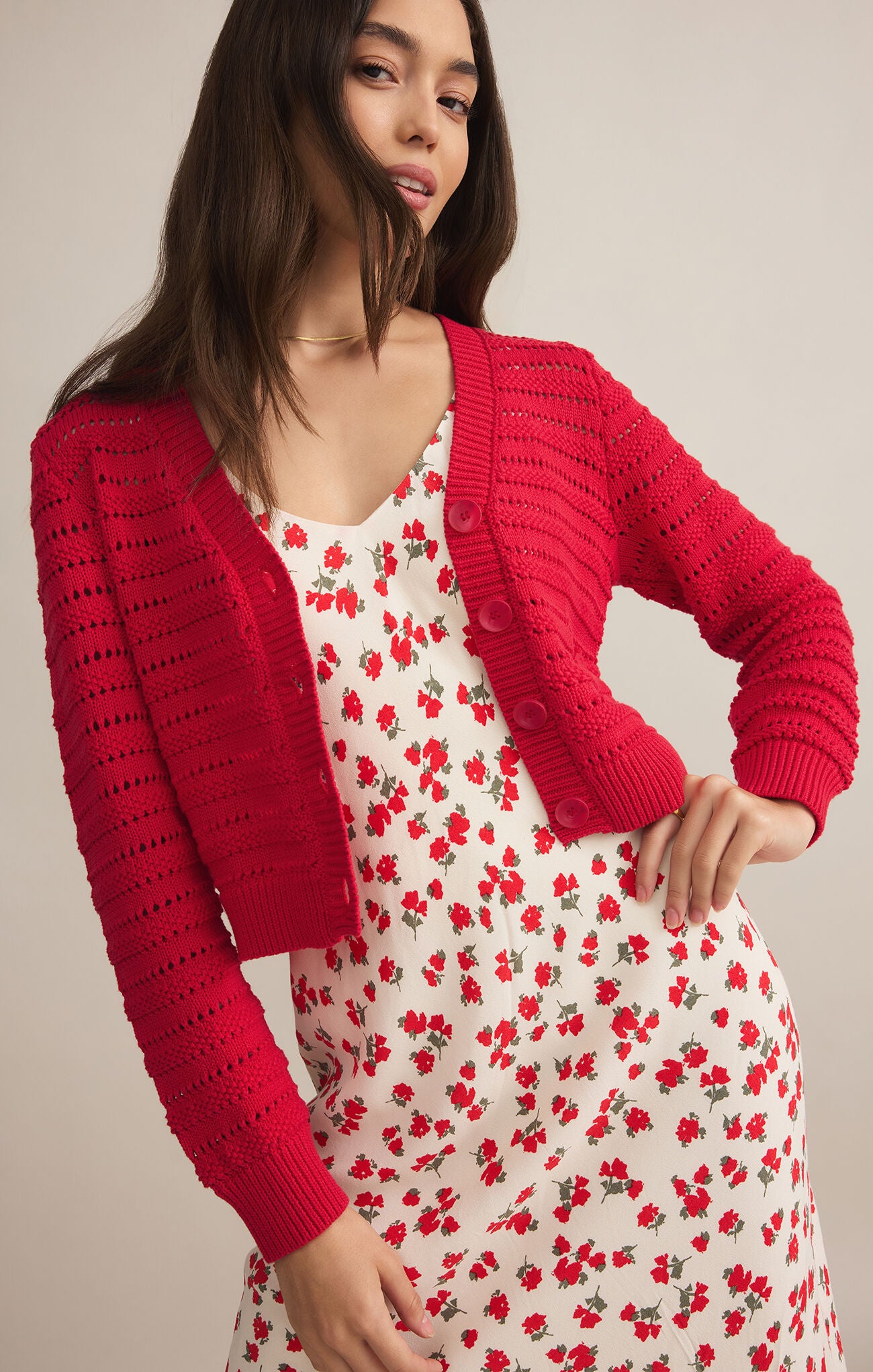 Romance Cardigan Cherry