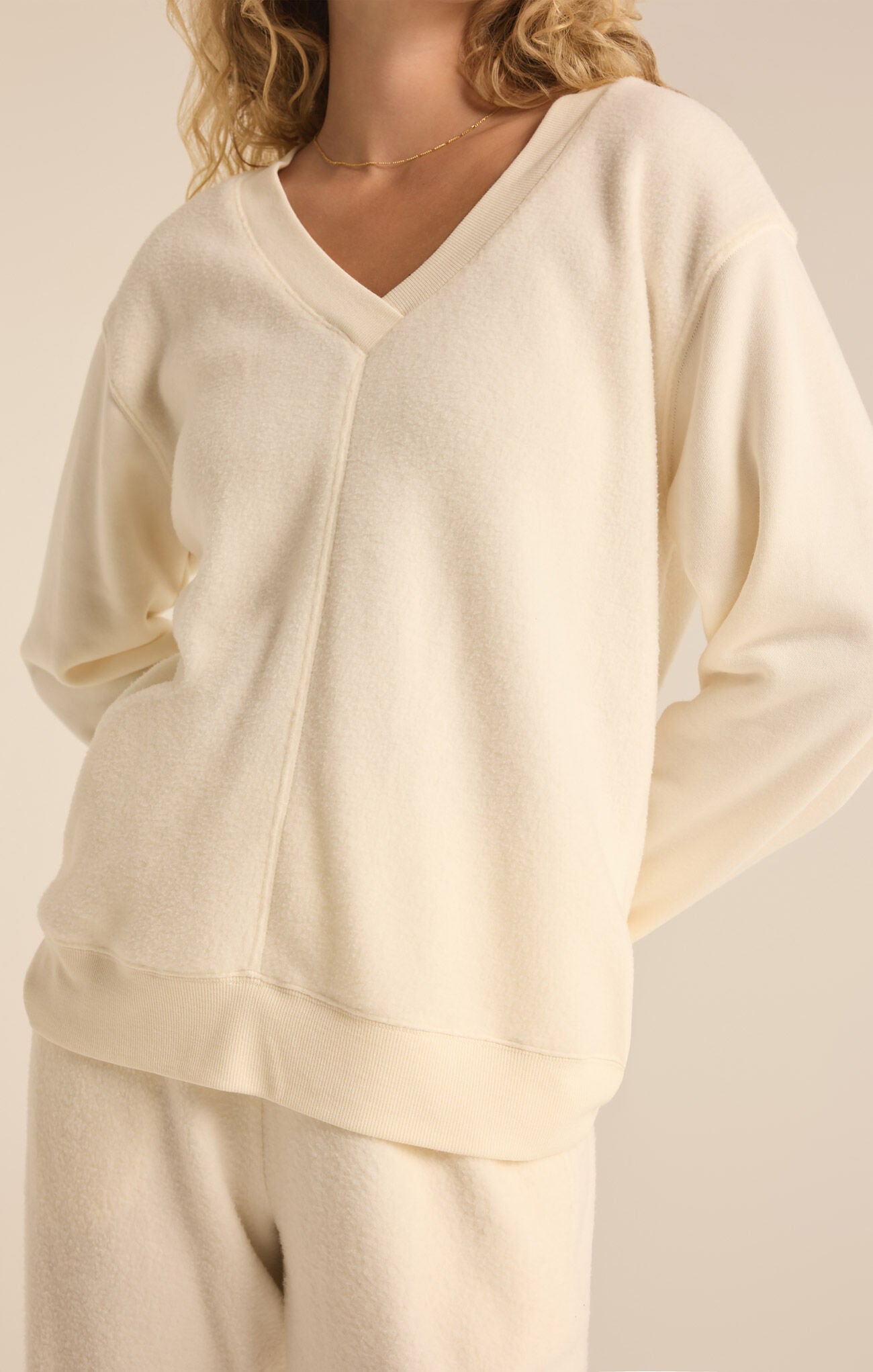 Off the Clock Cozy Sweatshirt Sea Salt