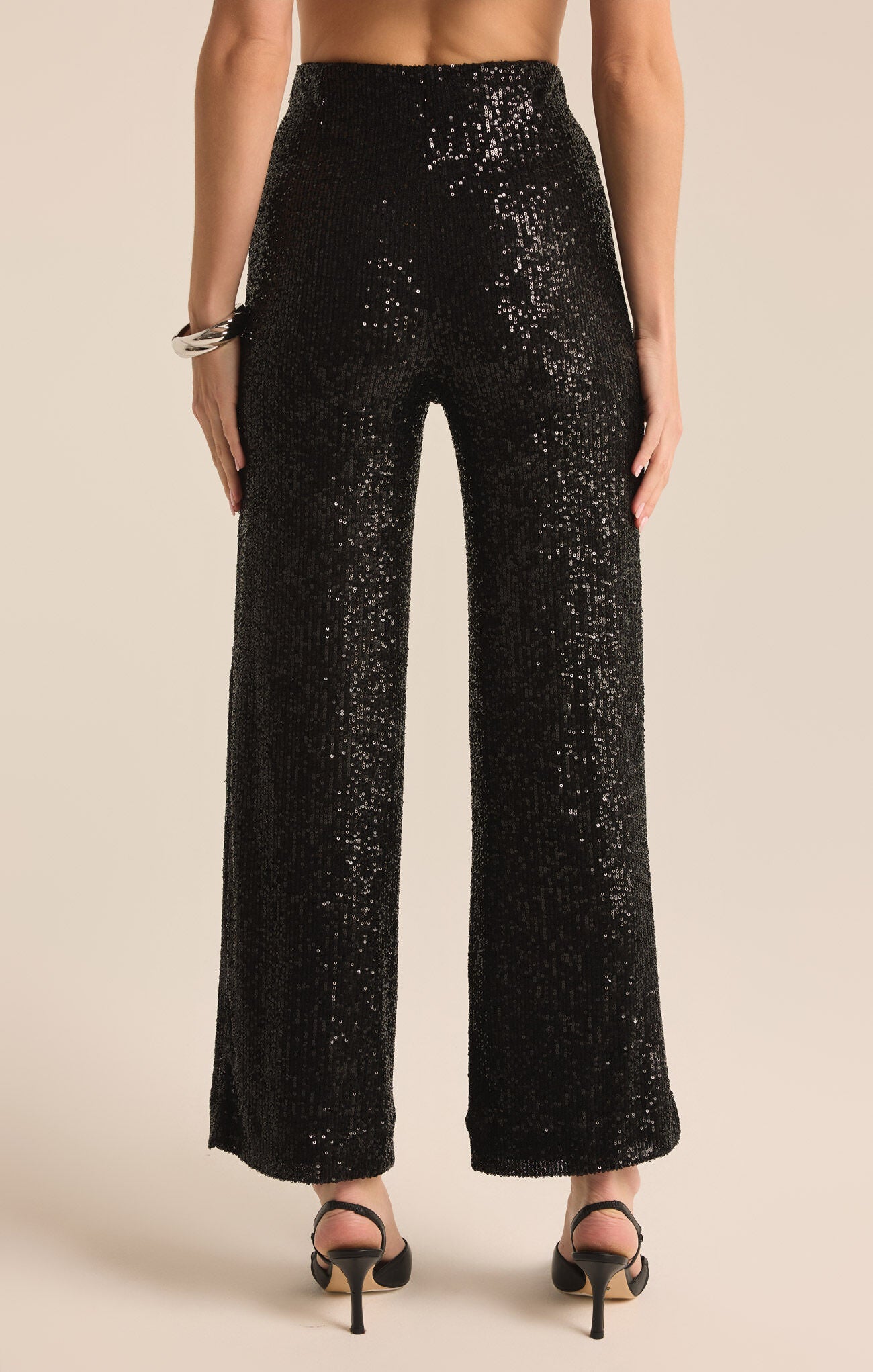 Sklyar Sequin Cropped Pants Black