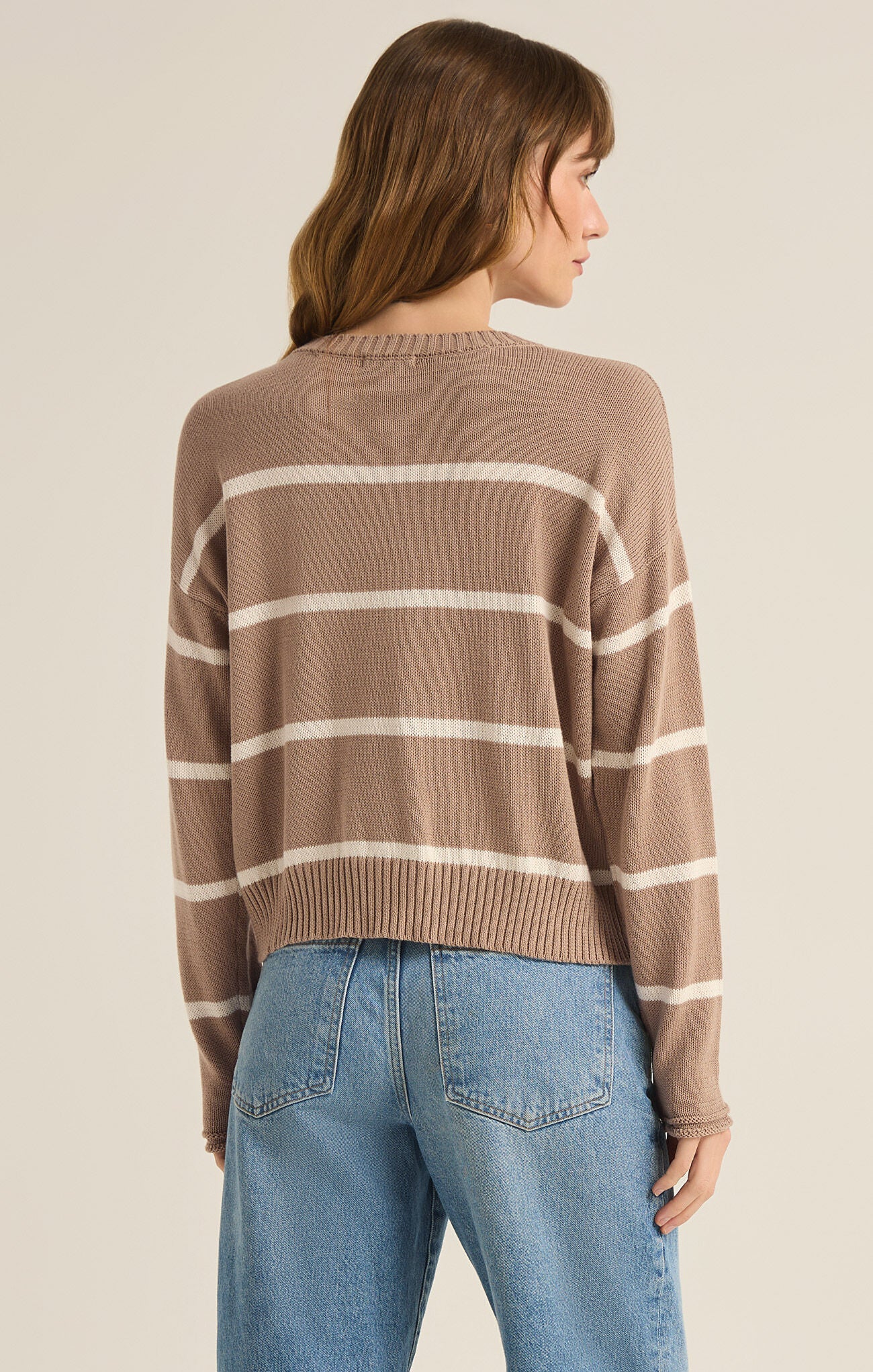 Sienna Stripe Sweater Latte