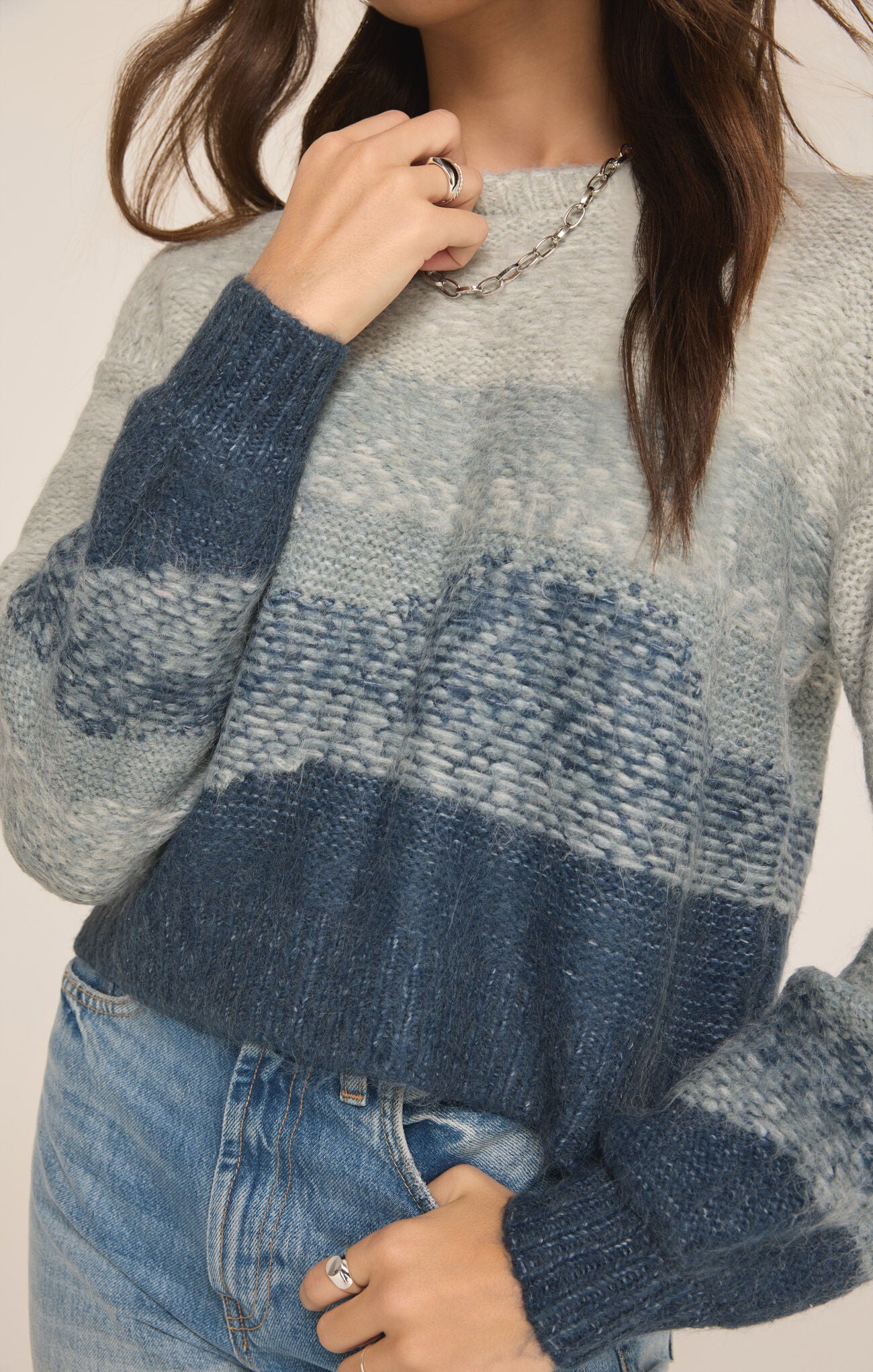 Tranquil Waters Sweater Light Denim