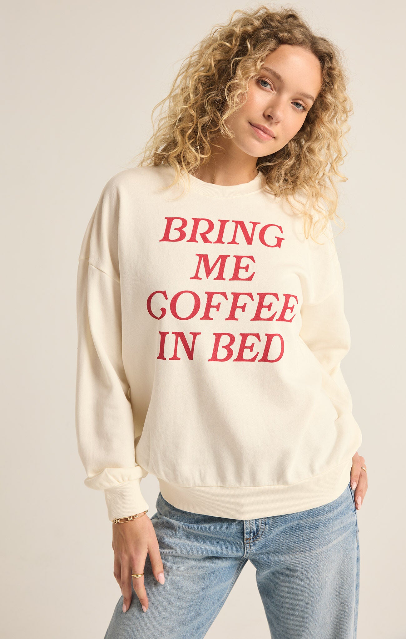 Coffee Sunday Sweatshirt Sea Salt