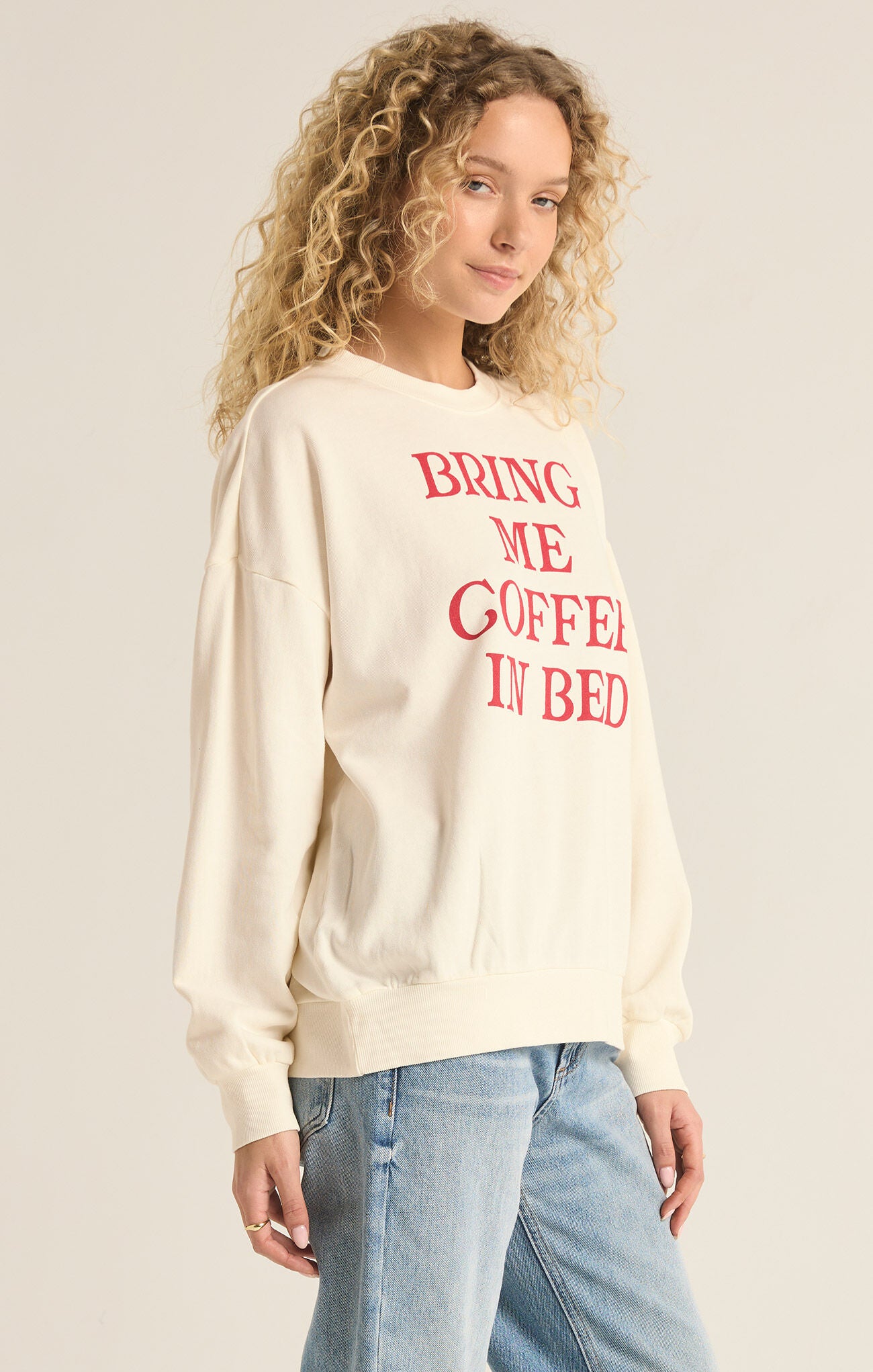 Coffee Sunday Sweatshirt Sea Salt