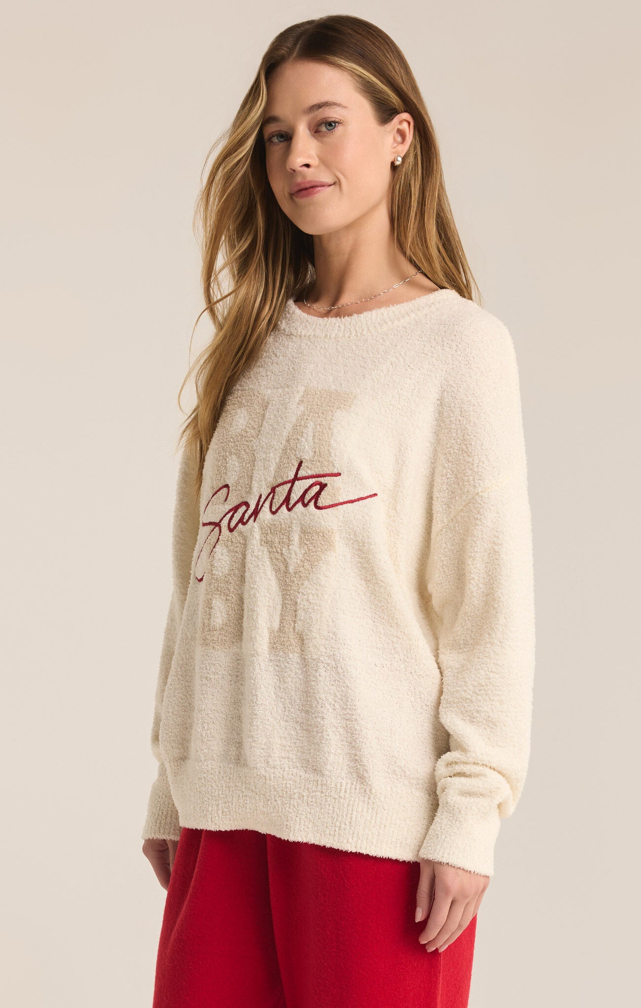 Santa Baby Cozy Sweater Sea Salt