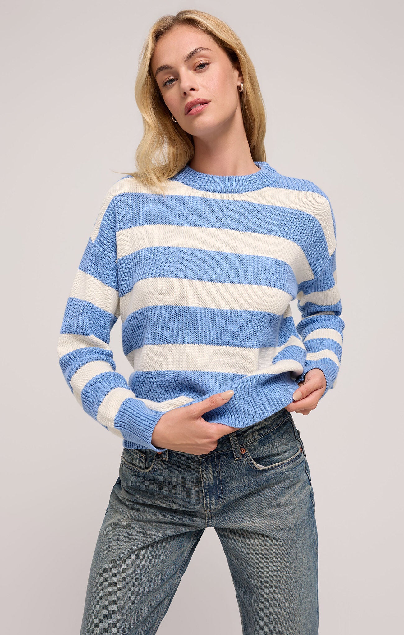 Boyfriend Sailor Sweater Blue River