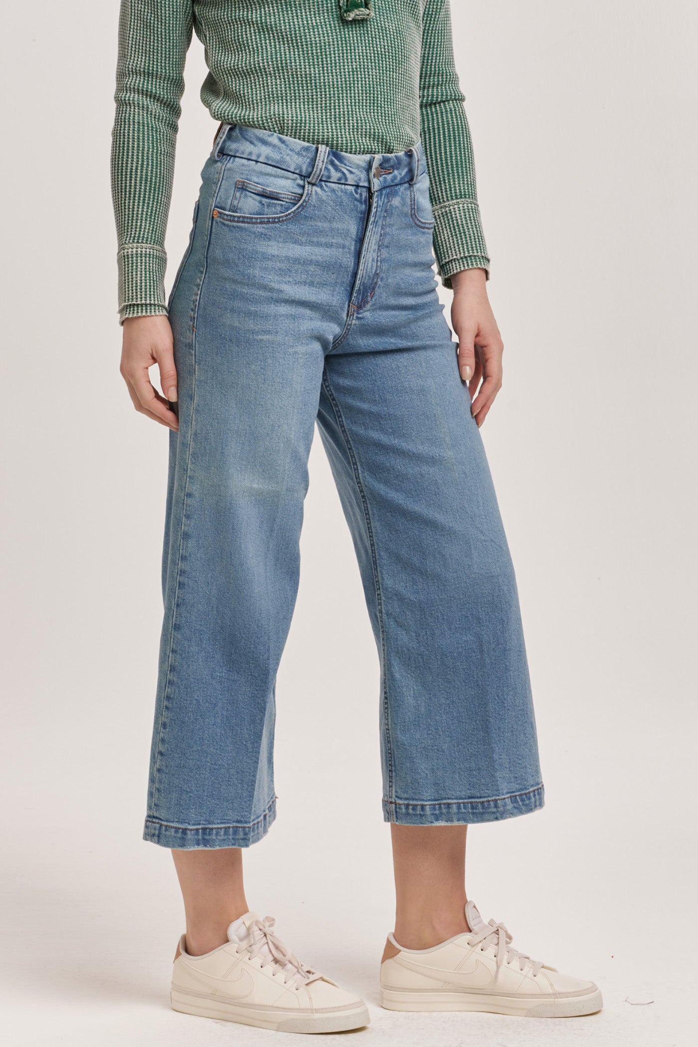 Audrey Super High Rise Cropped Wide Leg Jeans Haleyville