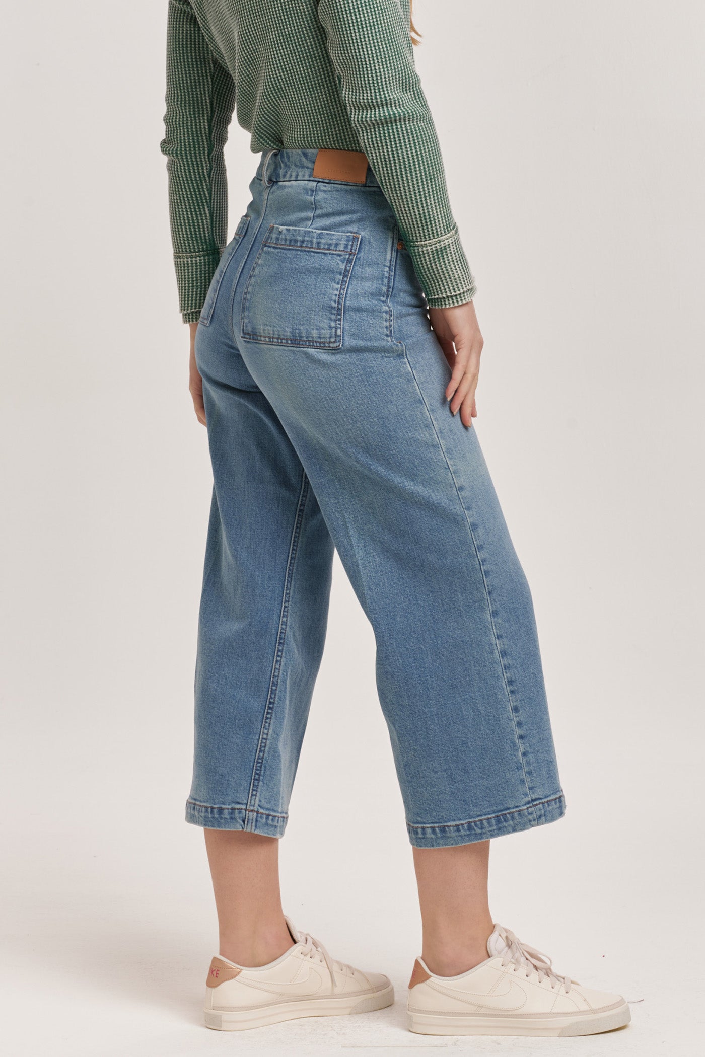 Audrey Super High Rise Cropped Wide Leg Jeans Haleyville