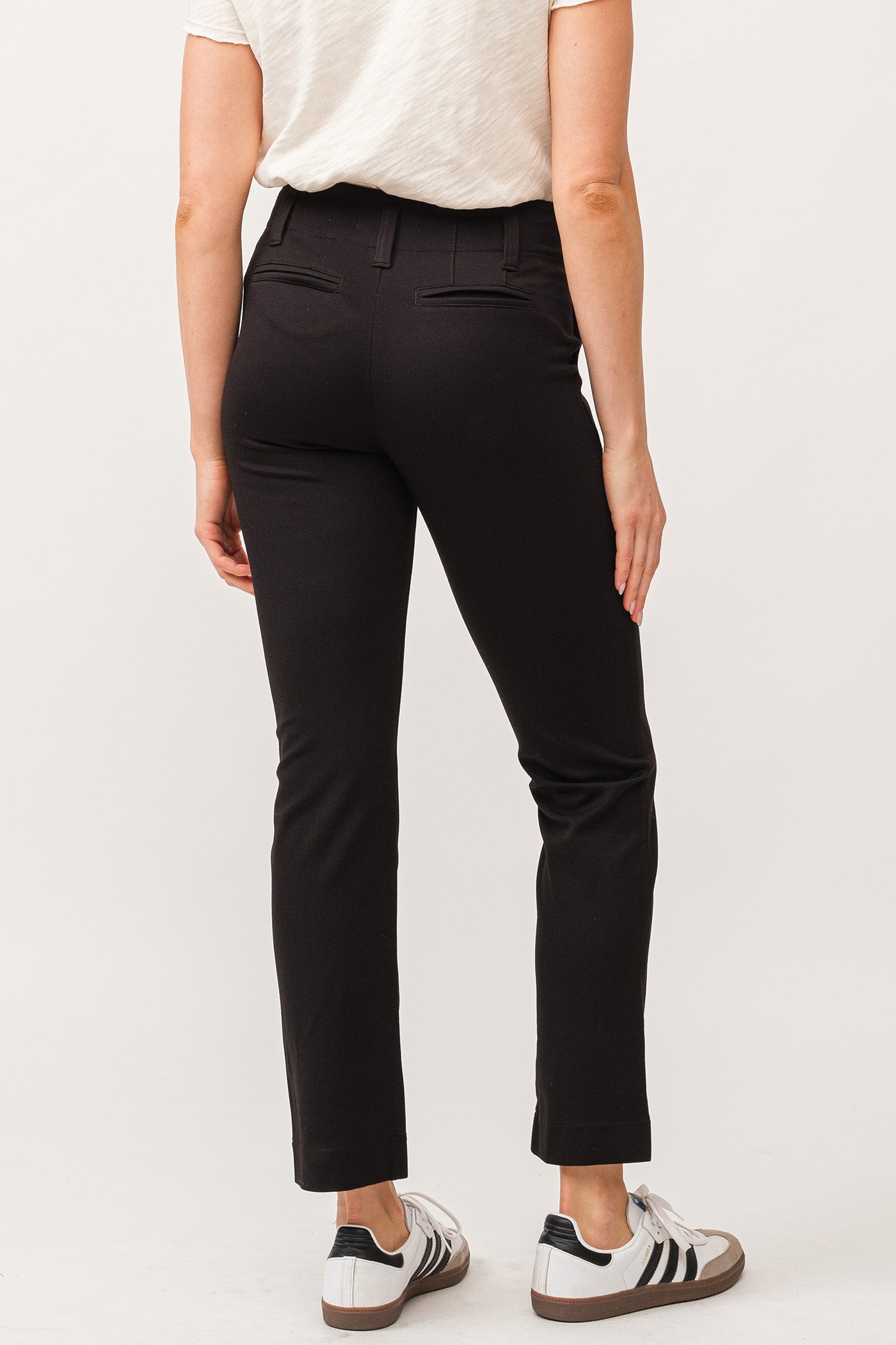 Frankie Super High Rise Clean Hem Cropped Pant Black