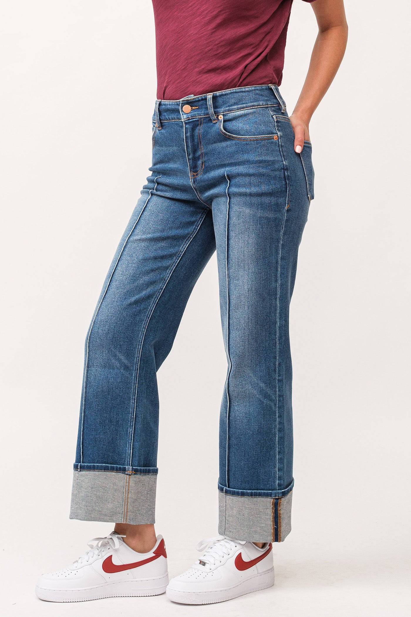 Holly Super High Rise Cuffed Jeans Provance