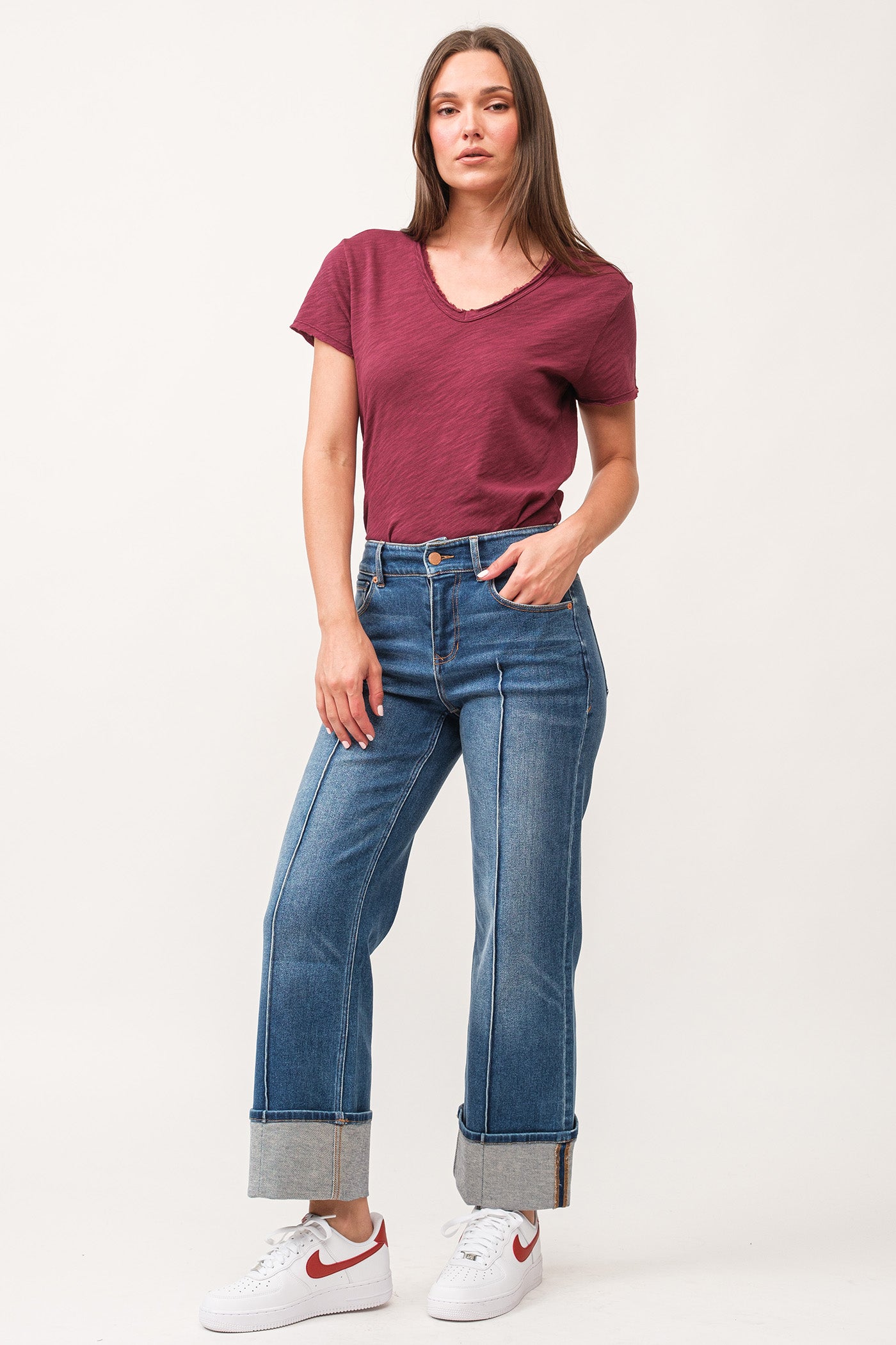 Holly Super High Rise Cuffed Jeans Provance