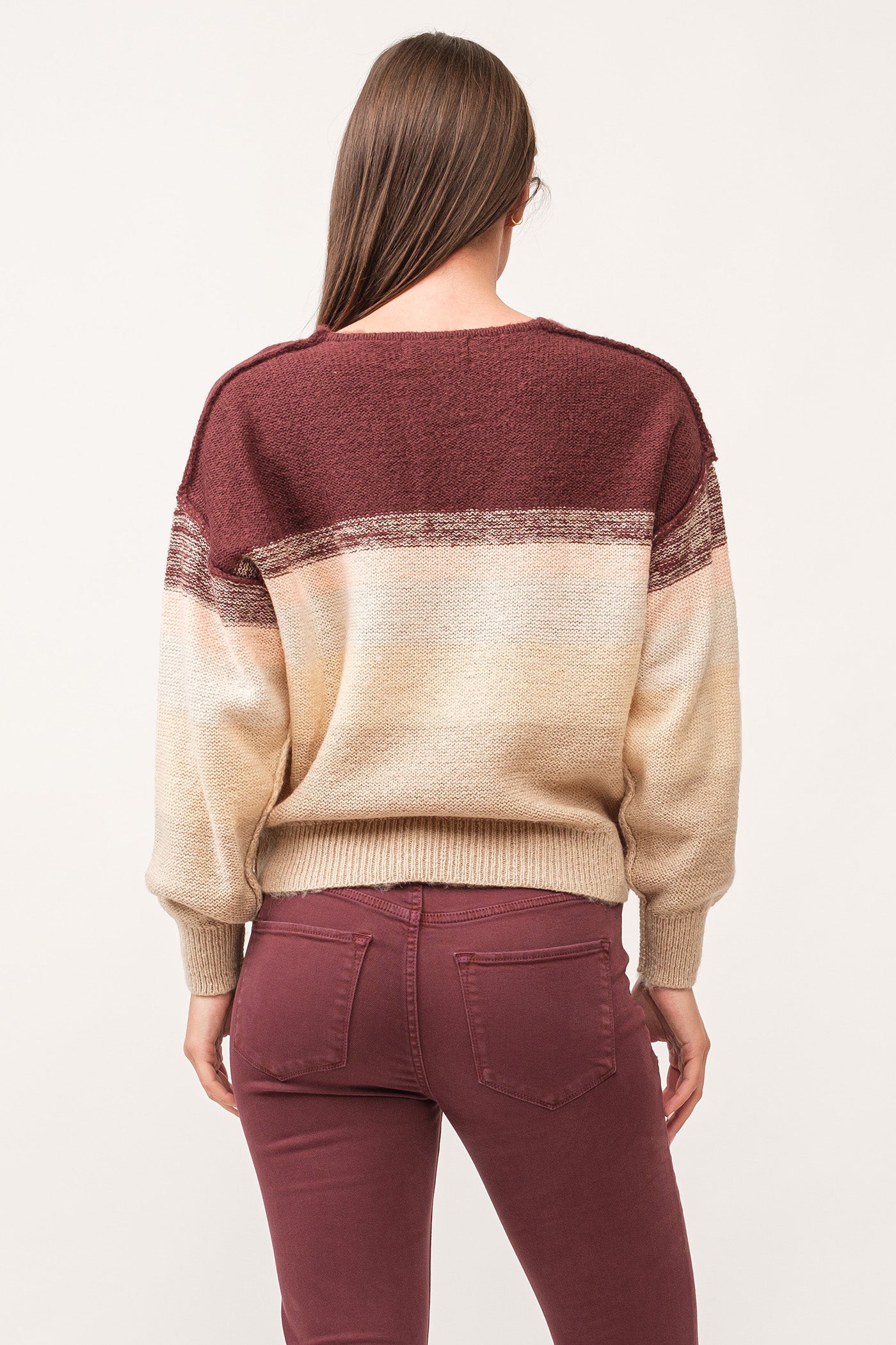 Lexi V-Neck Long Sleeve Sweater Holiday Mimosa