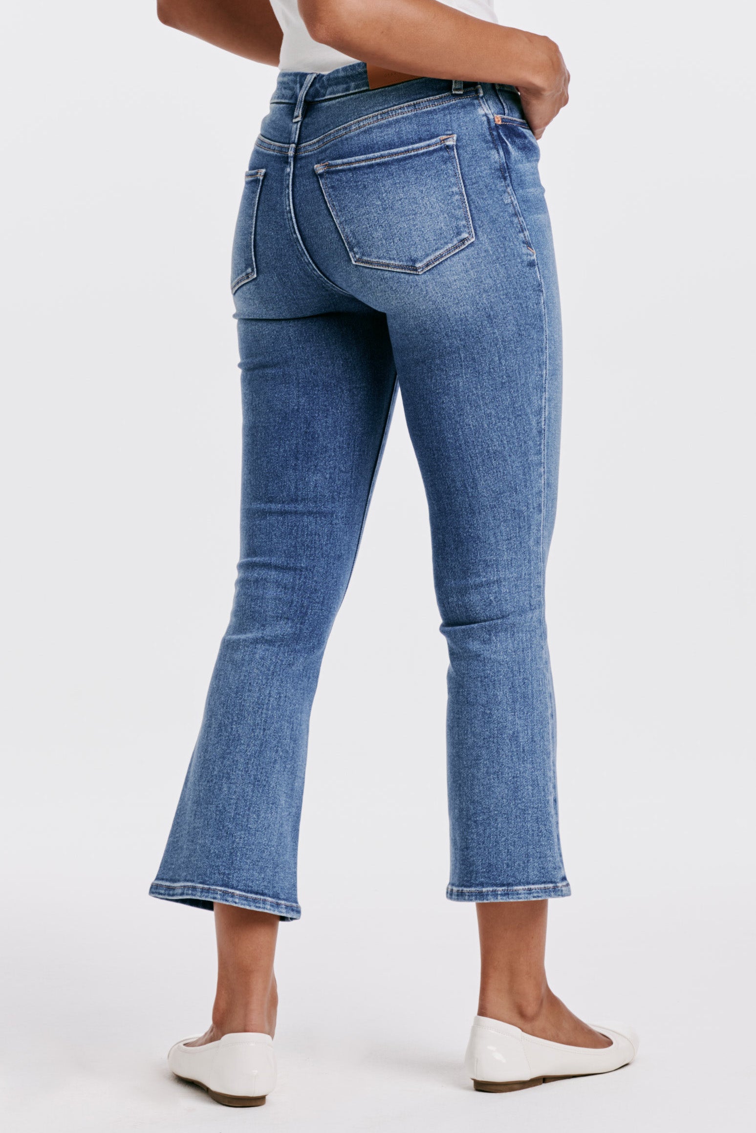 Sale Jeanne Super High Rise Cropped Flair Jeans Wexford