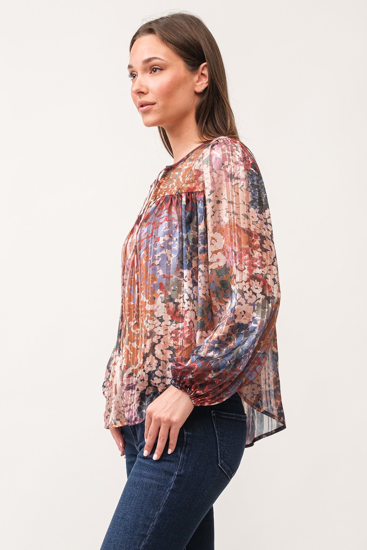 Alessia V-Neck Long Sleeve Blouse Tinsel Garden