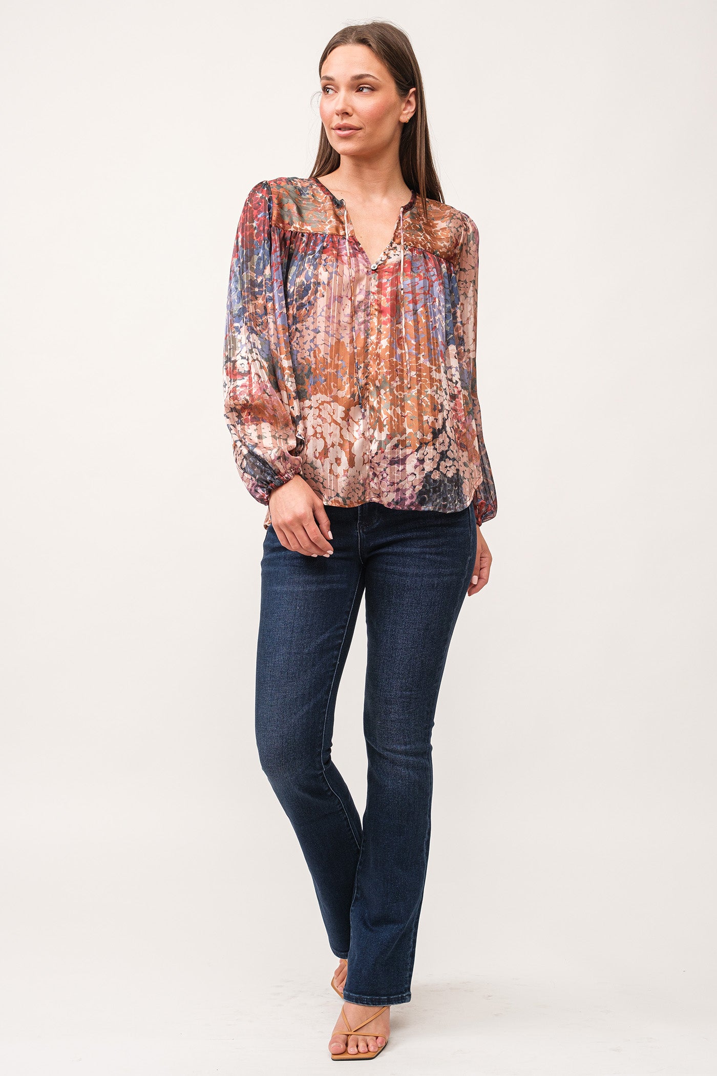 Alessia V-Neck Long Sleeve Blouse Tinsel Garden