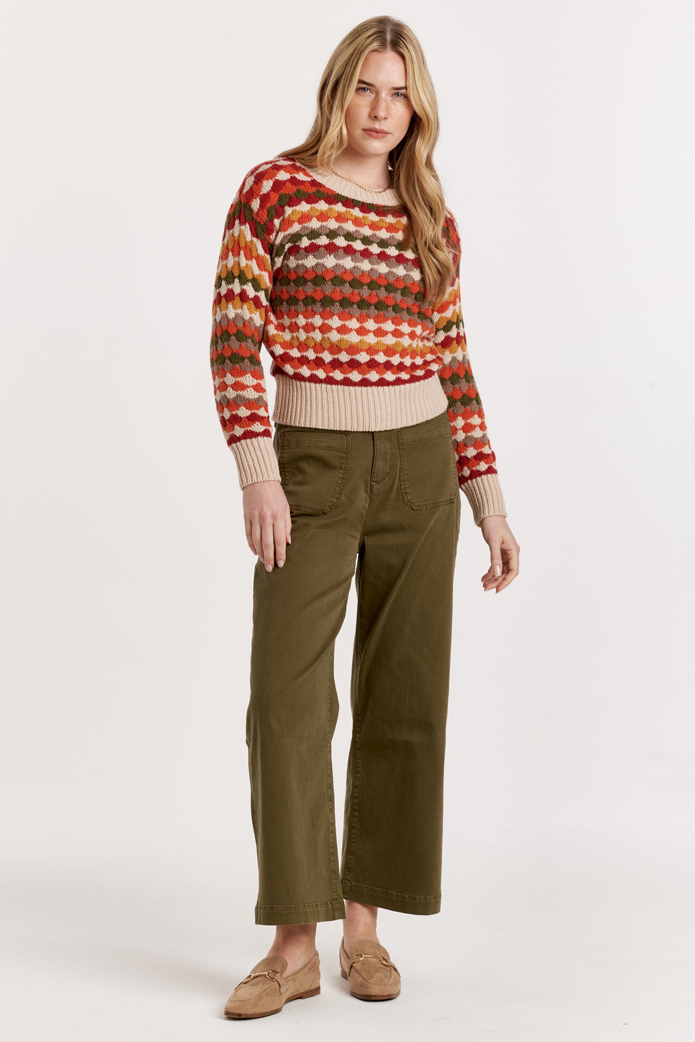 Fabienne Multi Color Long Sleeve Sweater