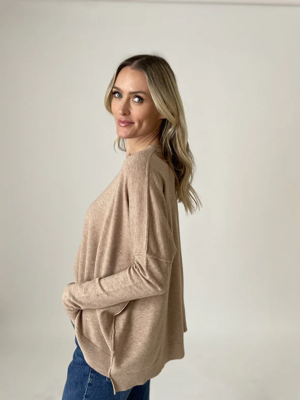 Devon Crew Neck Center Seam Sweater