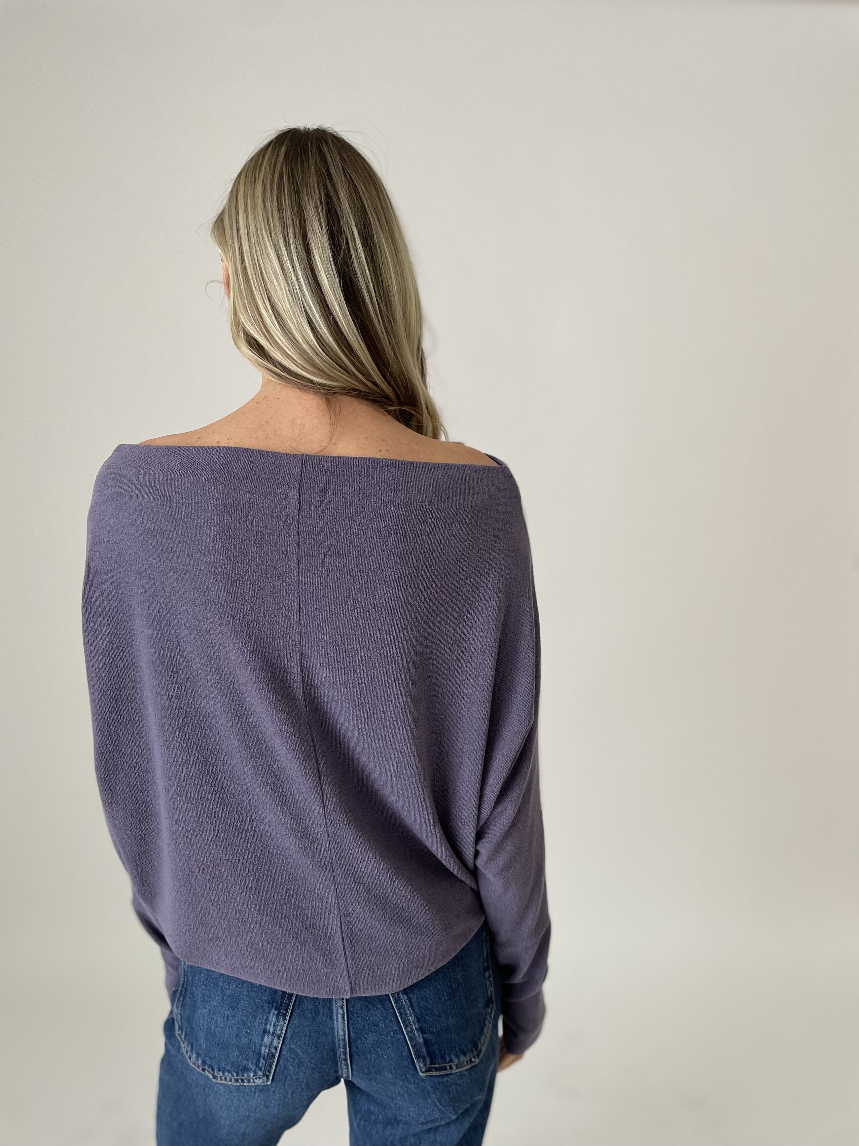 Anywhere Top Long Sleeve Dark Lavender