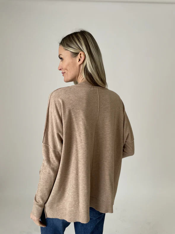 Devon Crew Neck Center Seam Sweater