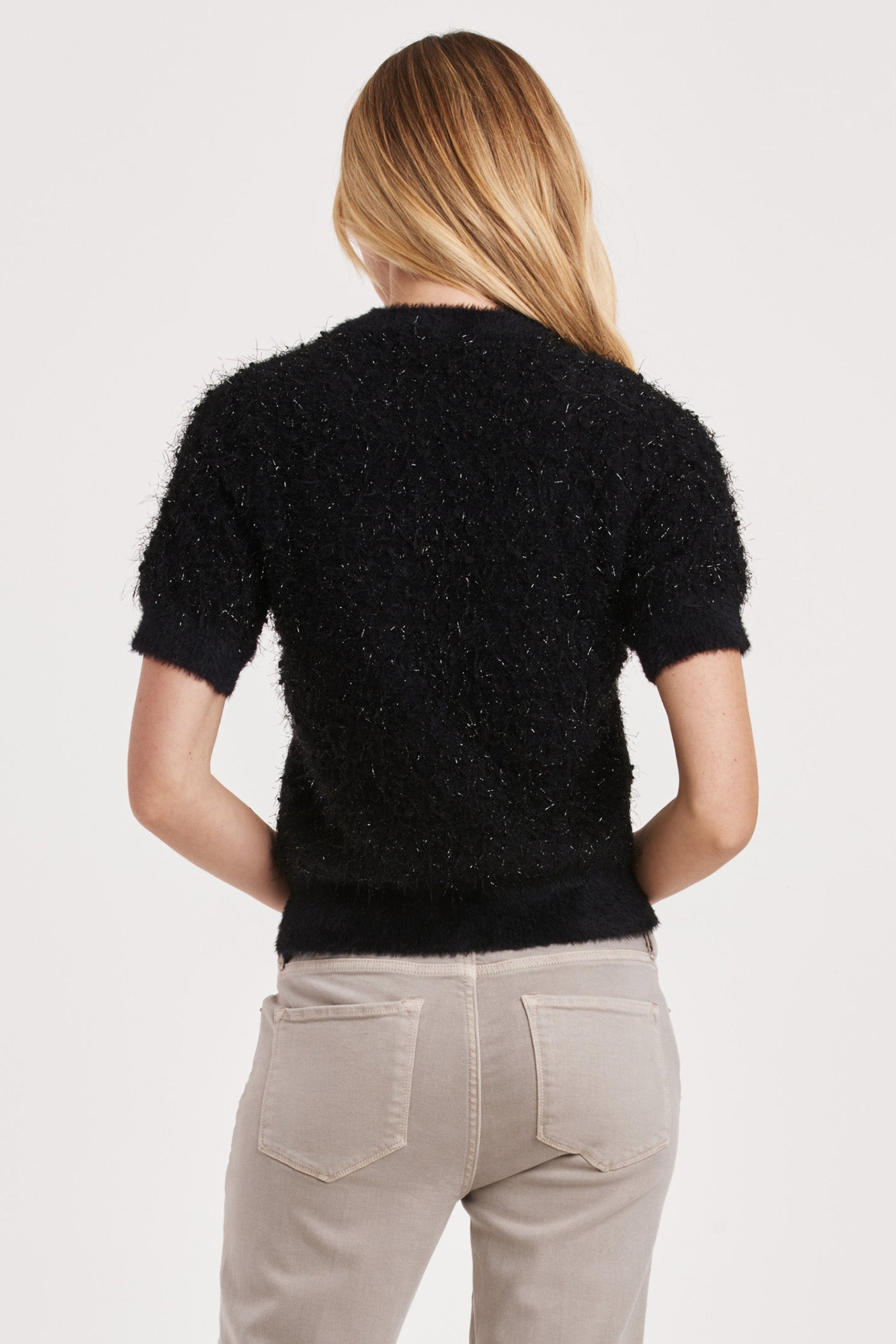 Sezanna Crewneck Fuzzy Sweater Black